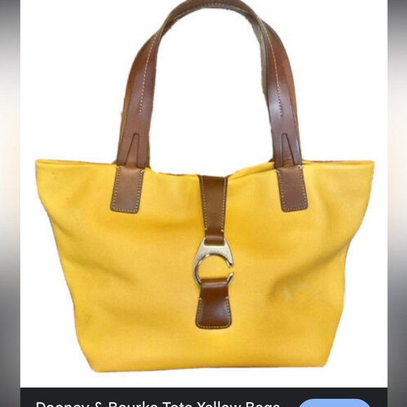 Dooney & Bourke leather bag - yellow brown . - Picture 1 of 9